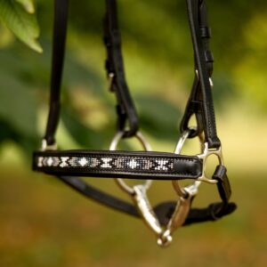 Fjola hannoveranische Trense Eldur mit Perlenmuster